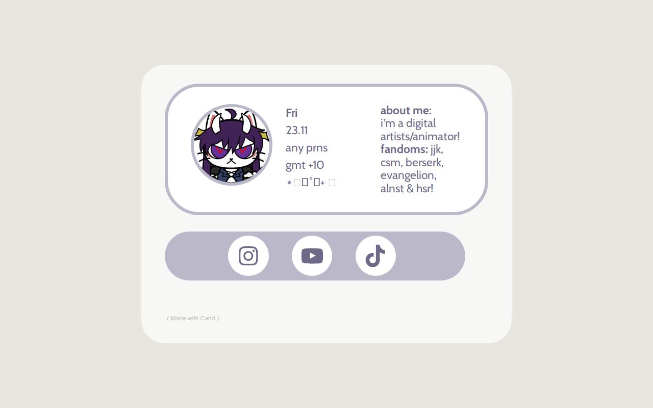 Carrd profile picture for @friii